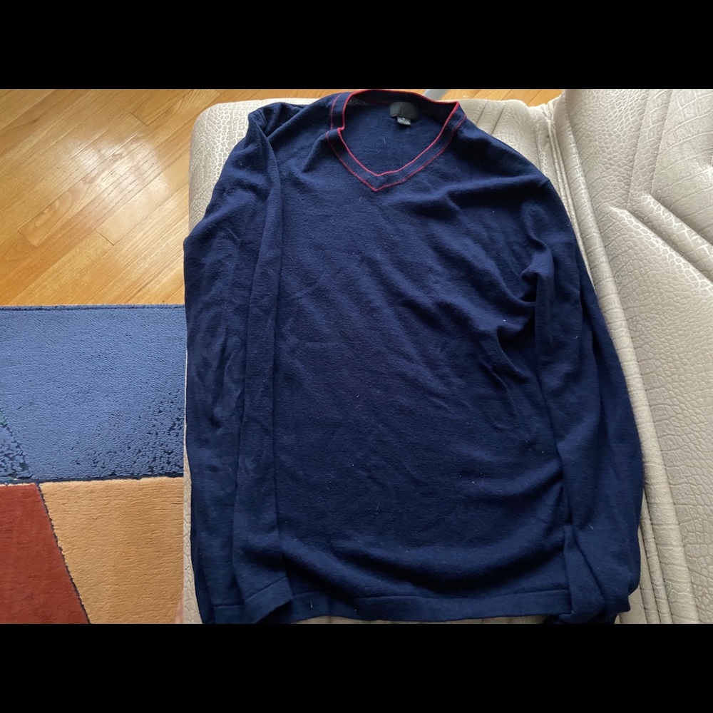 Teenage wool v-neck sweater